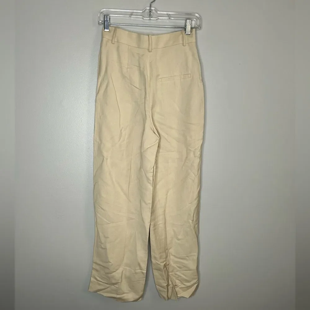 COS Relaxed Linen Blend Wide Leg Pants NWT